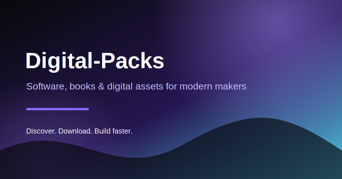 Digital-Packs software books and digital assets marketplace preview