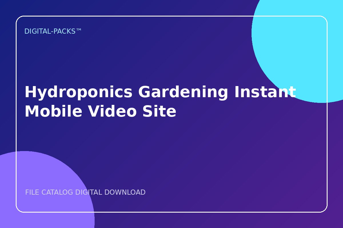 Hydroponics Gardening Instant Mobile Video Site