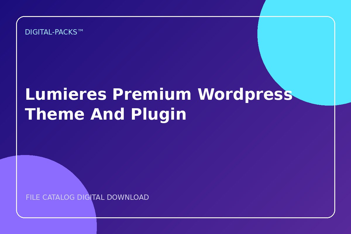 Lumieres Premium WordPress Theme And Plugin