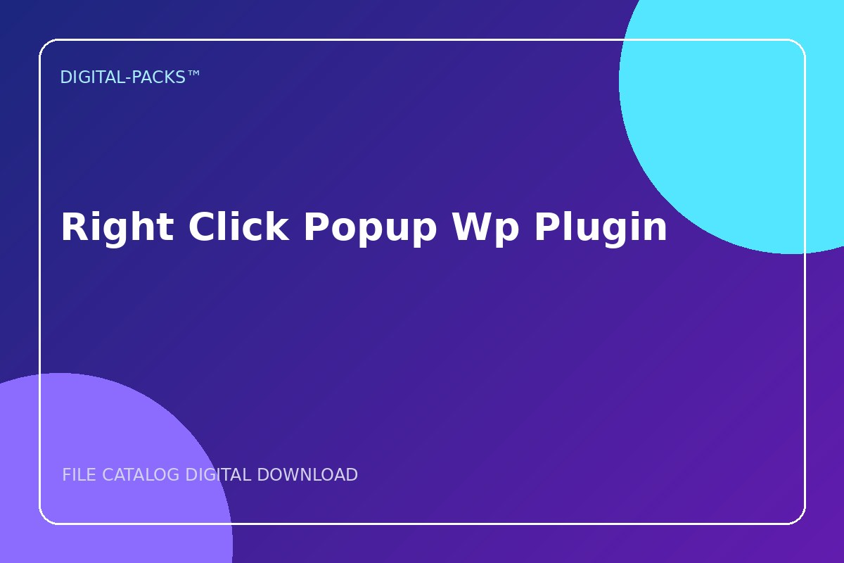 Right Click Popup Wp Plugin