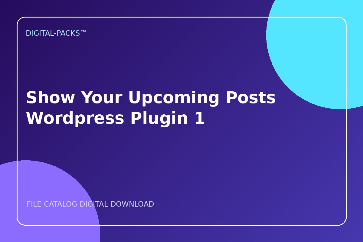 Show Your Upcoming Posts WordPress Plugin 1